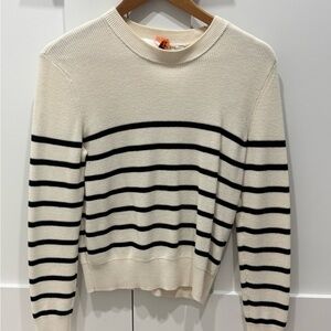 Boss Cream and Black Striped Sweater